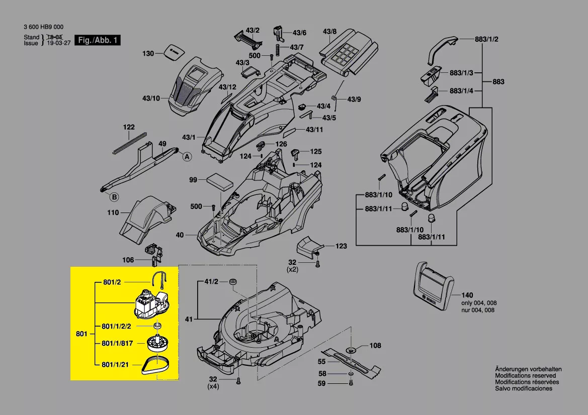 Moteur réf. F 016 105 105 Bosch